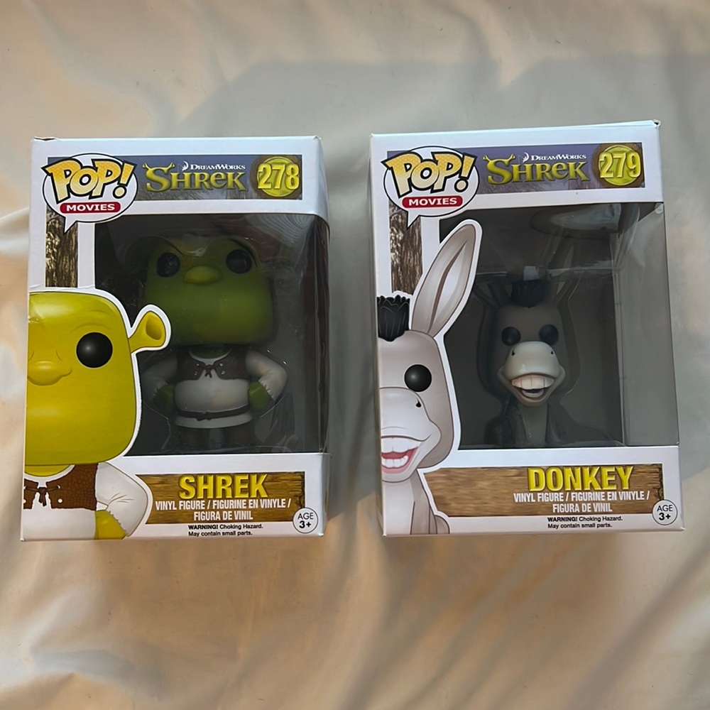 Shrek and Donkey Funko Pops